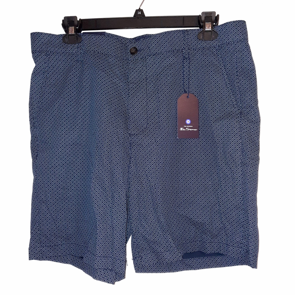 Ben Sherman Blue Flat Front Shorts